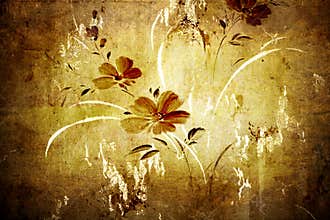 Floral vintage wallpaper