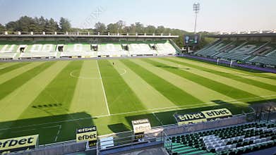 The stadium of the football club Ludogorets Razgrad.