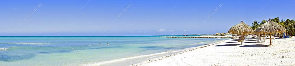 Panorama from Palm beach on Aruba