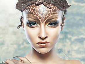 Gorgon girl in dungeon