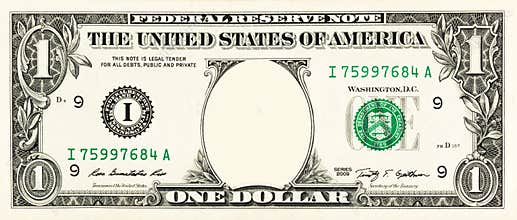 One dollar bill