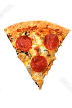 Pepperoni Pizza Slice Isolated