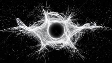 Void Nexus Vortex - 4K Loop Monochromatic Energy Field for Sci-Fi & Conceptual Art