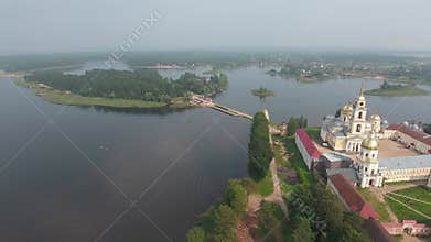 Aerial view on Nilo-Stolobensky deserts monastery