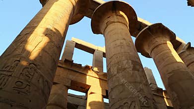 columns in karnak temple in egypt