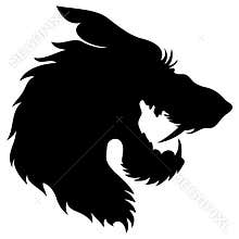 Vector. Wolf head silhouette.