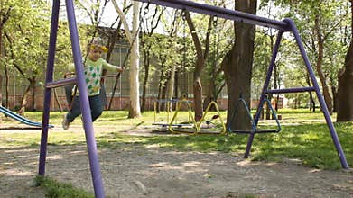 Child on swing