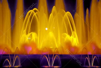 Fountain lights in Barcelona