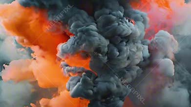 Beautiful texture thick smoke for design natural color, abstract vivid composition consists of fictional