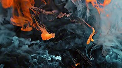 Beautiful texture thick smoke for design natural color, abstract vivid composition consists of fictional