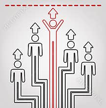 vector concept of business competition