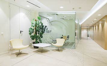 Bright minimalistic office interior
