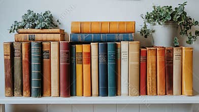 Colorful stacked books displaying vibrant covers against a teal background in a well-lit setting