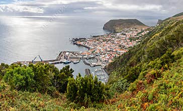 City of Velas - capital of Sao Jorge (Azores islands)