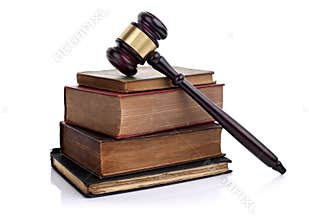 Gavel and law books