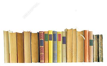 Row of vintage books