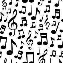 Music Notes Seamless Pattern