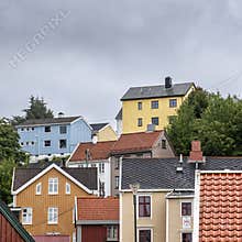 Kristiansund cityscape with colorful houses