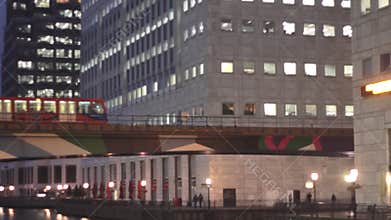 DLR Train in Canary Wharf