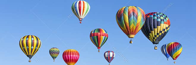 Hot air balloons panorama