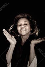 Woman praising God