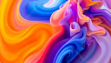 Vibrant Color Ink Swirls Abstract Background Video