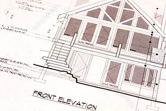 House Home Plans Blueprints Front Elevation Drawing