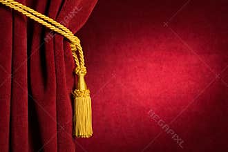 Red theatre curtain