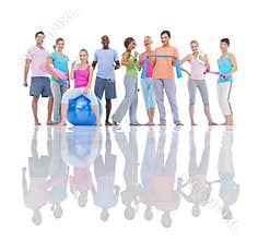 Group of Healthy People in the Fitness