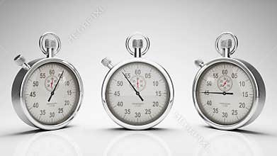 Stop Watch Time Lapse, Three Different Angles, stock footage