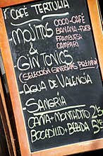 Spanish menu