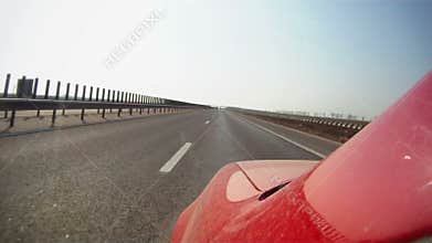 Driving across Romania, Constanta to Bucharest on highway, time lapse part 1, stock footage