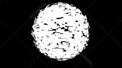 Flags of the World Sphere Rotating, Loop, Alpha, stock footage