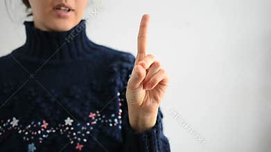 American alphabet in sign language