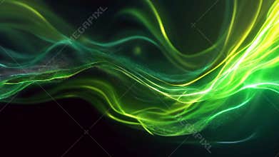 Green energy flowing smoothly in a seamless loop