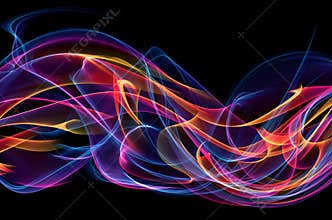 Abstract colorful waves flame background