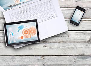 Laptop, tablet pc and smartphone
