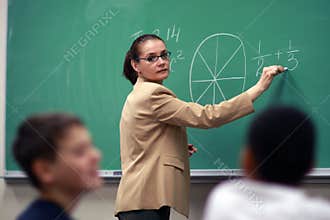 Teacher in the class