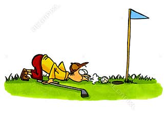Golfer - Golf Cartoons Series Number 4