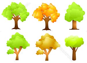 Assorted Trees Clip Art