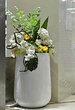 ceramic flower basket