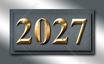 2027 Silver Platinum Gold Sign Slide