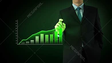 Businessman interactivity Touch screen