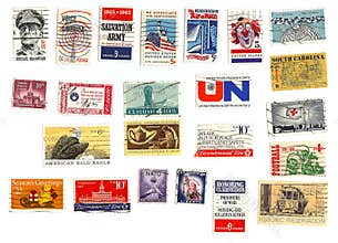 Collection of American stamps