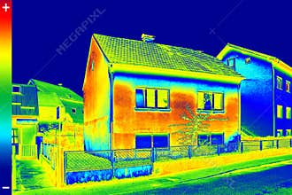 Thermovision image on House
