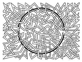 Brain-teaser abstract labyrinth