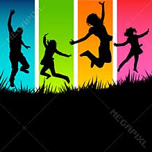 Active People Jumping