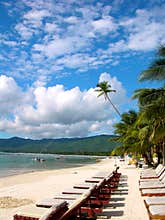 Beautiful day in a tropical resort