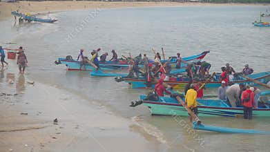 Badung, Bali, Indonesia - April 21, 2026: Balinese Fishermen