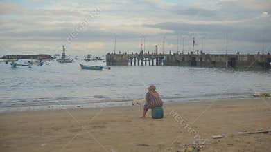 Badung, Bali, Indonesia - April 21, 2026: Balinese Fishermen